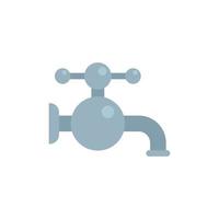 Water tap icon flat vector. Pipeline sewer vector