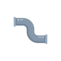 Plumber pipe icon flat vector. Water service vector