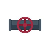 Tube drain icon flat vector. Water pipe vector