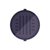 Drainage manhole icon flat vector. Sewer lid vector