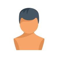 Man wig icon flat vector. Style hair vector