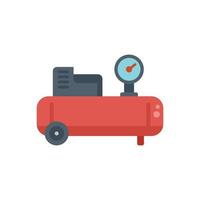 Air compressor icon flat vector. Machine pump vector