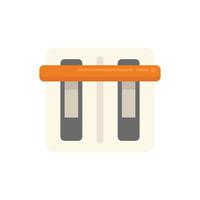 Counter breaker icon flat vector. Circuit box vector