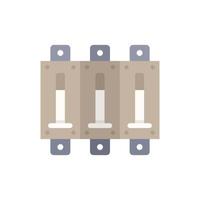 Technician breaker icon flat vector. Circuit box vector