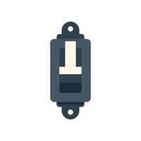 Breaker switch icon flat vector. Circuit box vector