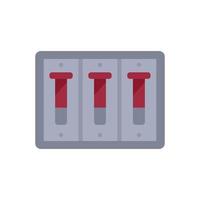 Machine breaker icon flat vector. Circuit box vector