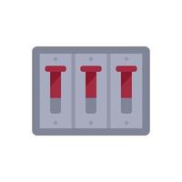 Machine breaker icon flat vector. Circuit box vector