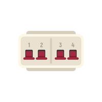 Switchboard icon flat vector. Circuit box vector