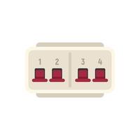 Switchboard icon flat vector. Circuit box vector