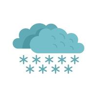 Snowing cloud icon flat vector. Rain forecast vector