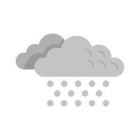 vector plano de icono de nube de lluvia. pronostico nublado
