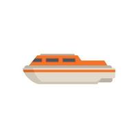 Rescue ship icon flat vector. Search sea vector