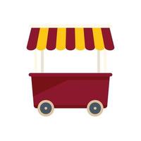 Vendor snack icon flat vector. Store market vector