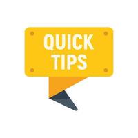 Light tip icon flat vector. Idea advice vector