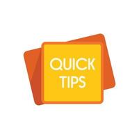 Idea tips icon flat vector. Quick tip vector