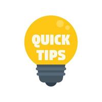 Text tip icon flat vector. Idea advice vector