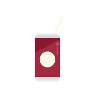 Airline soda drink icon flat vector. Food meal vector