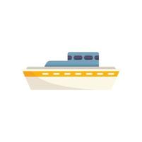 Search rescue boat icon flat vector. Sea flood vector