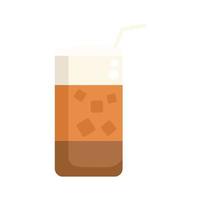 Morning latte icon flat vector. Coffee cup vector