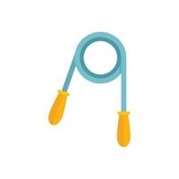 Jump rope icon flat vector. Healthy sport vector