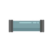 Pipe connector icon flat vector. Drain system vector