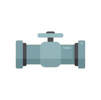 Pipe tap icon flat vector. Pipeline drain vector