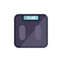 Sport scales icon flat vector. Exercise healthy vector