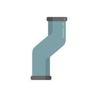 Water pipe icon flat vector. Metal tube vector