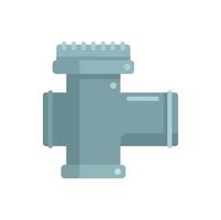 Sewage pipe icon flat vector. Drain system vector