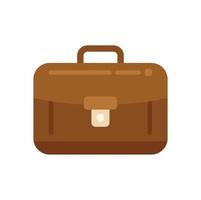 Client briefcase icon flat vector. Platform system vector