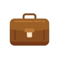 Client briefcase icon flat vector. Platform system vector