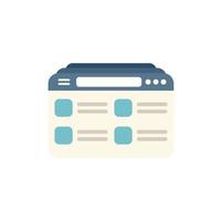 Web customer database icon flat vector. Crm data vector