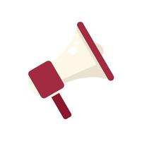 Megaphone database icon flat vector. Customer data vector