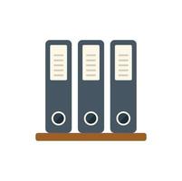 Office folder icon flat vector. Platform system vector