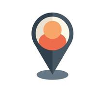 Database location icon flat vector. Crm data vector