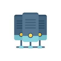 Network icon flat vector. System database vector