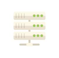 Server chart icon flat vector. Crm data vector