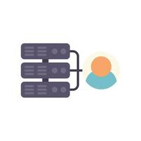 Server client icon flat vector. Platform system vector