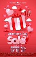 Valentine Day Sale Poster vector