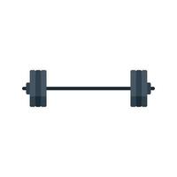 Gym barbell icon flat vector. Healthy sport vector