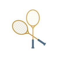 Badminton icon flat vector. Sport exercise vector