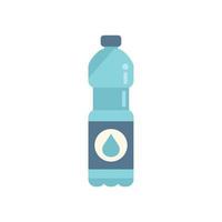 Water bottle icon flat vector. Sport healthy vector