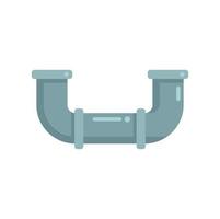 Pipe connection icon flat vector. Drain system vector