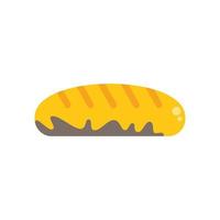 Waste bread icon flat vector. Trash food vector