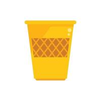 vector plano del icono de la cesta de basura. basura basura