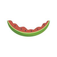 Watermelon waste icon flat vector. Food trash vector