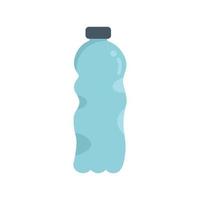 Plastic bottle waste icon flat vector. Trash food vector