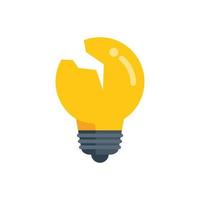 Bulb waste icon flat vector. Trash garbage vector