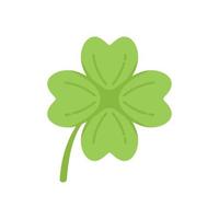 Clover button icon flat vector. Ireland day vector