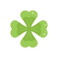 vector plano de icono de trébol ecológico. suerte irlandesa